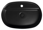 ISVEA - INFINITY OVAL keramické umývadlo na dosku, 60x40cm, čierna matná 10NF65060-2N