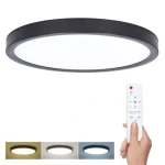 Solight WO8018 LED osvetlenie s diaľkovým ovládačom Estela Black / 36W / 2700lm / 30cm / zmena chromatickosti / stmievateľn (WO8018)