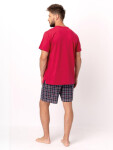 Pyžamo Kľúč MNS 453 A25 kr/r M-2XL červený grafit XL