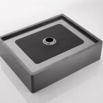 VELAZO - Umývadlo na dosku 50 x 35 cm s Click-Clack zátkou, oceľ, PVD čierne VELAZ5035B