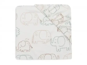 Jollein Prestieradlo napínacie 120x60 cm Elephant Tales 1 ks (511-507-68110)