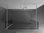 MEXEN/S - Kioto Sprchová zástena WALK-IN voľne stojaca 115 x 30 x 30, transparent, biela 800-115-030-222-20-00-030