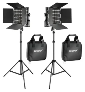 Neewer 660 Bi-Color LED / Sada štúdiových svetiel / 2x 40W / 3200-5600K / CRI96+ / statívy (B073XJN7XL)