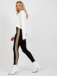 Dámske legíny VI LG 5020.17X Black With Beige - FPrice M černá-béžová