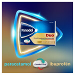 PANADOL Duo 500 mg/200 mg na bolesť hlavy a zubov 20 tabliet