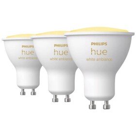 Philips Hue GU10 5W 3 ks biela / múdra LED žiarovka / 350 lm / 2200-6500k / stmievateľná (929001953312)