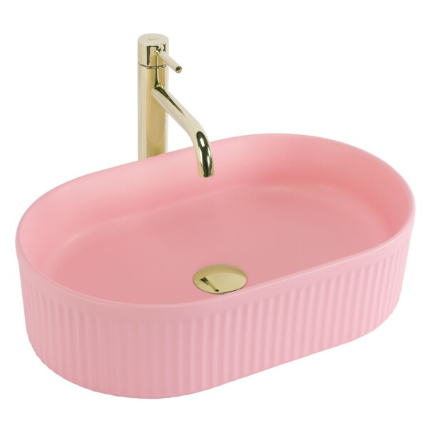 REA - Umývadlo na dosku Vanda Bubble Gum Matt 49x31 REA-U6376