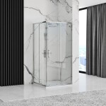 REA/S - Sprchovací kút PUNTO 80x80 So sprchovou vaničkou Savoy black KPL-K1863