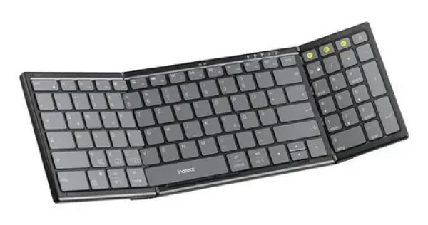 Inateck N0135 čierna / Skladacia klávesnica / Bluetooth 5.3 / numerický blok / USB-C nabíjanie / až 90 h výdrž (N0135_BLACK)