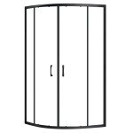 REA - Sprchová zástena LOOK čierna 80x80 REA-K7902