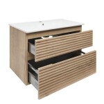 Kúpeľňová skrinka 2 zásuvková s umývadlom Naturel Savona 78x53x44, 8 cm dub Halifax mat SAVONA280DH SAVONA280DH