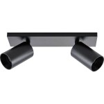Deko Light 348248 Can Tilt eckig, 2x 7,5 W GU10, Schwarz Stropné svítidlo GU10 7.5 W čierna; 348248