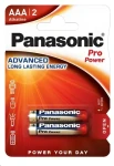 Panasonic Pro Power LR03PPG/2BP / Alkalická batéria / AAA / 1,5 V / 2 ks / Blister (4001,00)
