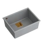 Quadron - Granitový drez DAVID 50 Grey Metallic Meď HQD5542U5-C1