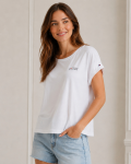 Dámske tričko UW0UW03632 YBR white - Tommy Hilfiger S