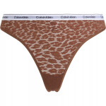 Dámske tangá HIGH LEG THONG 000QD5051E FUA Brown Calvin Klein