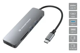 Conceptronic DONN11G / USB-C adaptér / 6v1 / HDMI / USB-A 3.2 Gen2 / čítačka kariet SD/TF (DONN11G)