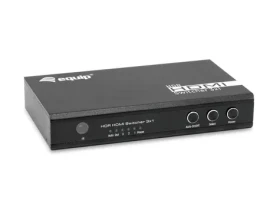 Equip HDMI prepínač 3:1 čierny / Prepínač / HDMI 2.0 / 3 vstupy / 4K 60Hz / 18 Gbps / diaľkové ovládanie (332725)