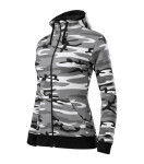 Dámska maskáčová mikina Camo Zipper Sweatshirt šedá XL