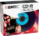 EMTEC CD- R Vinyl Look / 700MB / 52x / Slim case 10 ks (ECOC801052SLVY)