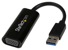 StarTech adaptér USB 3.0 na VGA čierna / Adaptér / 1920x1200 / vstavaný kábel 0,06 m (USB32VGAES)