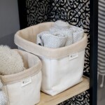 Éternel Úložný textilný košík Cotton/Jute Cream – väčší