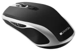 Canyon Silent myš s bezdrôtovým nabíjaním čierno-strieborná / Optická myš / 800/1200/1600 DPI / 6 tlačidiel (CNS-CMSW19B_EU)