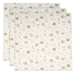 Jollein Plienky 3 ks 70x70 cm Miffy Family Farm / Látkové plienky / 100% bavlnený mušelín (535-851-68156)