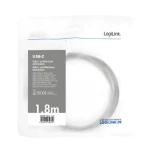 LogiLink USB-C - HDMI čierna / Kábel / USB 3.2 Gen1 / 4K 60Hz / 1,8 m (UA0329)