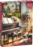 Cherry PAZZI Puzzle Miestnosť s klavírom