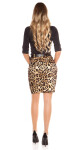 Sexy Pencil-Skirt with Belt in Leo-look