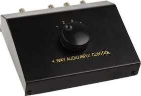 InLine 4-pozycyjny Audio Switch, Manualny, Cinch/3,5mm jack (19999B)