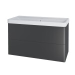 Mereo Siena, kúpeľňová skrinka s keramickým umývadlom 101 cm, antracit mat CN4321
