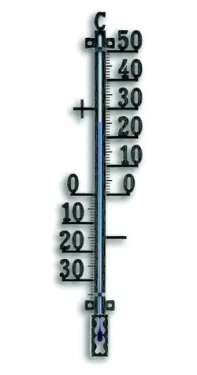 TFA 12.5002.01 čierna / Nástenný teplomer / Kov / -30 až +50 °C