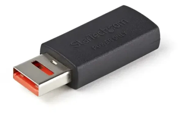 StarTech Secure Charging USB-A Blocker čierna / Bezpečnostný nabíjací adaptér / USB-A / 12 W / 5V/2,4A (USBSCHAAMF)