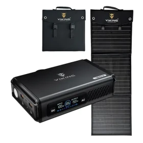 Viking VALI150 + L60 PD / Set powerbanka a solárny panel / 9600 mAh / 138 Wh / 150 W / solárne dobíjanie 60 W (VALI150L60PD)
