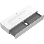 MEXEN/S - Orio kúpeľňová skrinka 140 cm s umývadlom Vela, 1 šuplík, sivá mat/biela mat 91A10-14023-1-BF62-W23M01