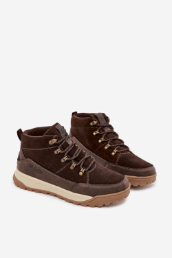 Pánske semišové trekové topánky Big Star - hnedé 42