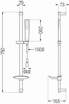 MEXEN/S - Saber DB72 Set umývadlové a vaňové batérie s príslušenstvom, chróm 72103DB72-00