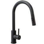 REA - Oceľový drez Leo 50 Black s kuchynskou batériou KPL-96005