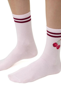 Dámske vzorované ponožky 099 světle růžová 38-40