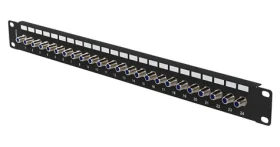 Lanberg PPRF-R624-B čierny / Patch panel / 24 portov / F konektor / 1U / 19" (PPRF-R624-B)