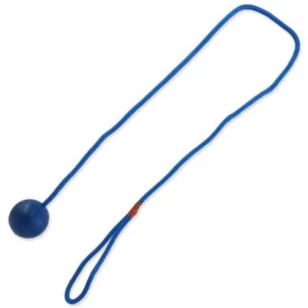 Dog Fantasy Hračka - gumová loptička s povrazom mix farieb 5x100 cm (454-31250)