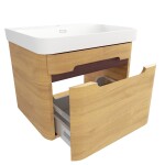 Kúpeľňová skrinka s umývadlom SAT Fusion 57,5x43x45 cm dub medový mat SATFUSION60DMMW SATFUSION60DMMW