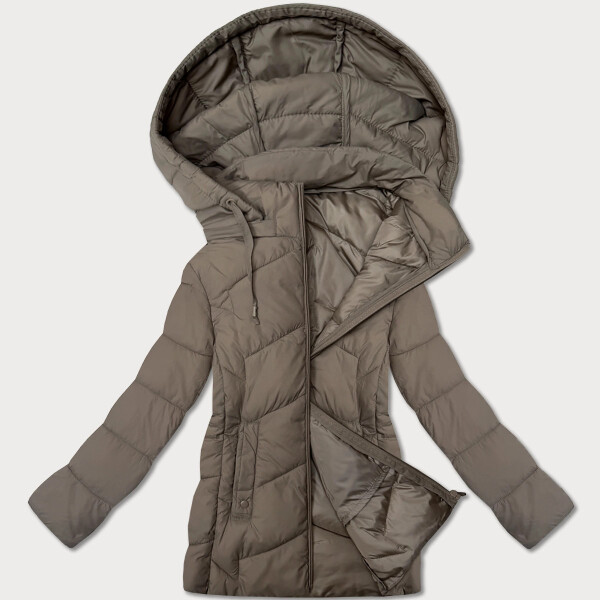 Béžová dámska bunda s kapucňou J Style (16M9191-62) odstíny béžové S (36)