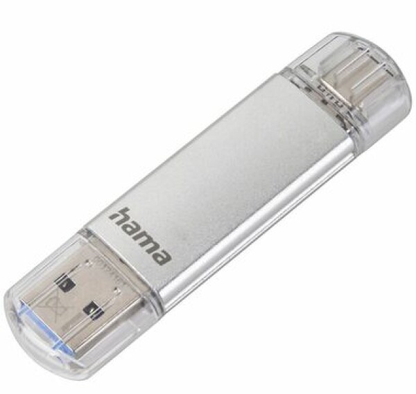 HAMA Flash Pen Laeta 32 GB strieborná / Flash disk / USB-A USB-C 3.1 / čítanie: až 40 MBs (124162)