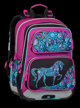 Bagmaster GEN 20 A Školský batoh Pink / Black / Violet / Blue 17 L 191519