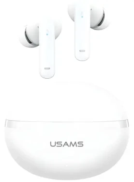USAMS Echo E02 biela / Bezdrôtové slúchadlá do uší / ANC/ENC / Bluetooth 5.3 (BHE0202)
