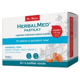 HERBALMED Pastilky pri nádche 24 + 6 kusov ZADARMO
