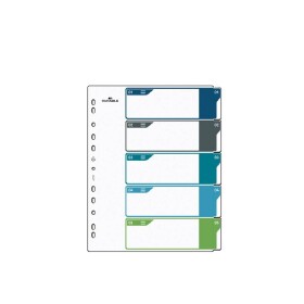 Durable 679327 register zakladače DIN A4 + 43952 polypropylen farebne triedená 5 kariet 679327; 679327